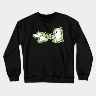 Spirit Ghost Goes For A Walk With The Ghost Dog Crewneck Sweatshirt